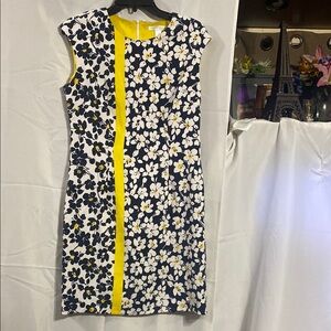 Floral Yellow and Black Dress